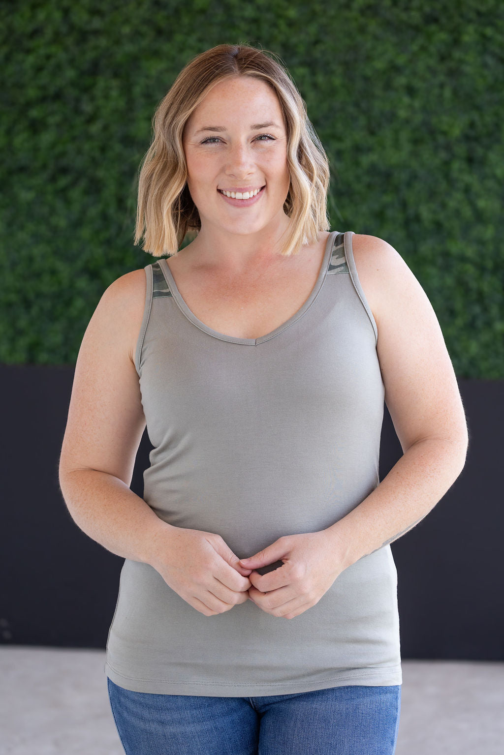 Poppy Tank - Olive and Camo